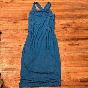 Splendid Ribbed Blue Bodycon Dress